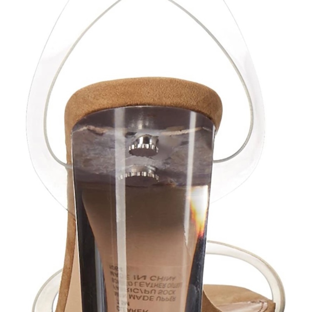 Steve Madden Transparent And Tan Block Heels - image 4